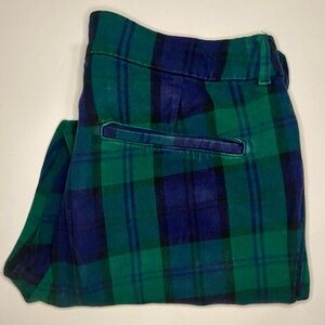 Old Navy Blue and Green Plaid Pixie Pants